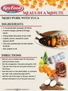 Meals in a Minute flyer: Mojo Pork with Yuca
